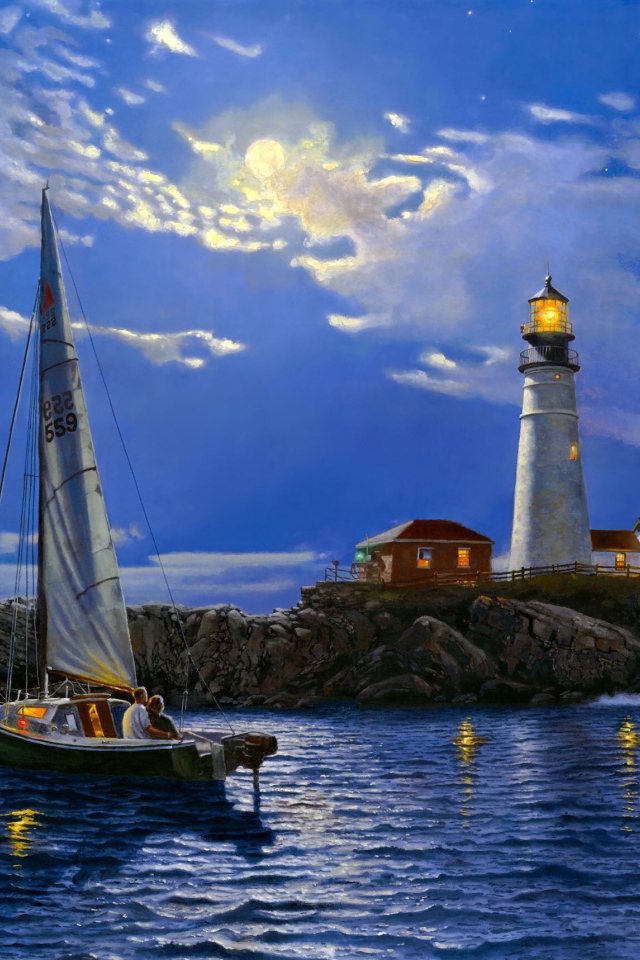 Милая пара на яхте