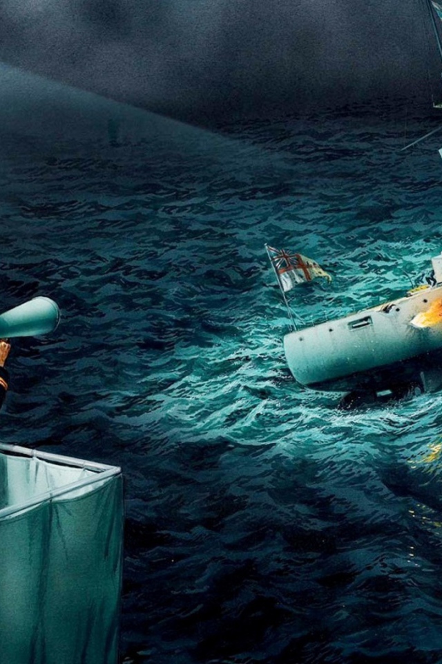 Tонущий корабль с флагом