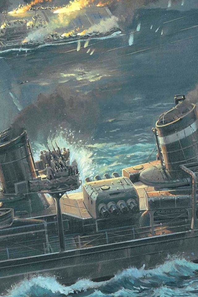 Шторм и военные корабли