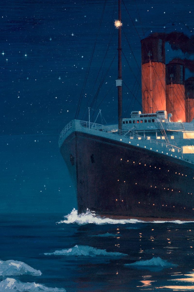 Титаник приближается к айсбергу