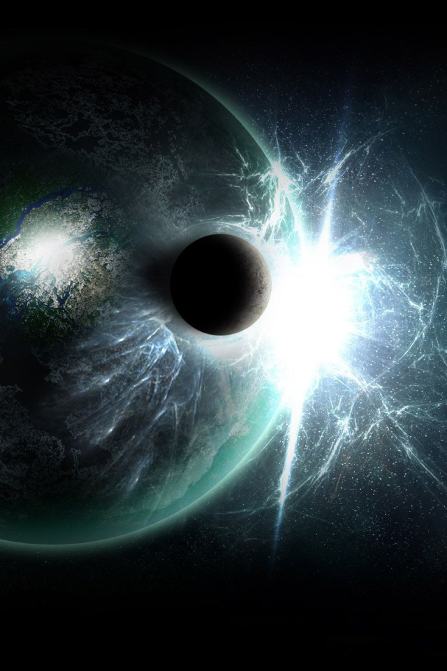 Столкновение планет в космосе