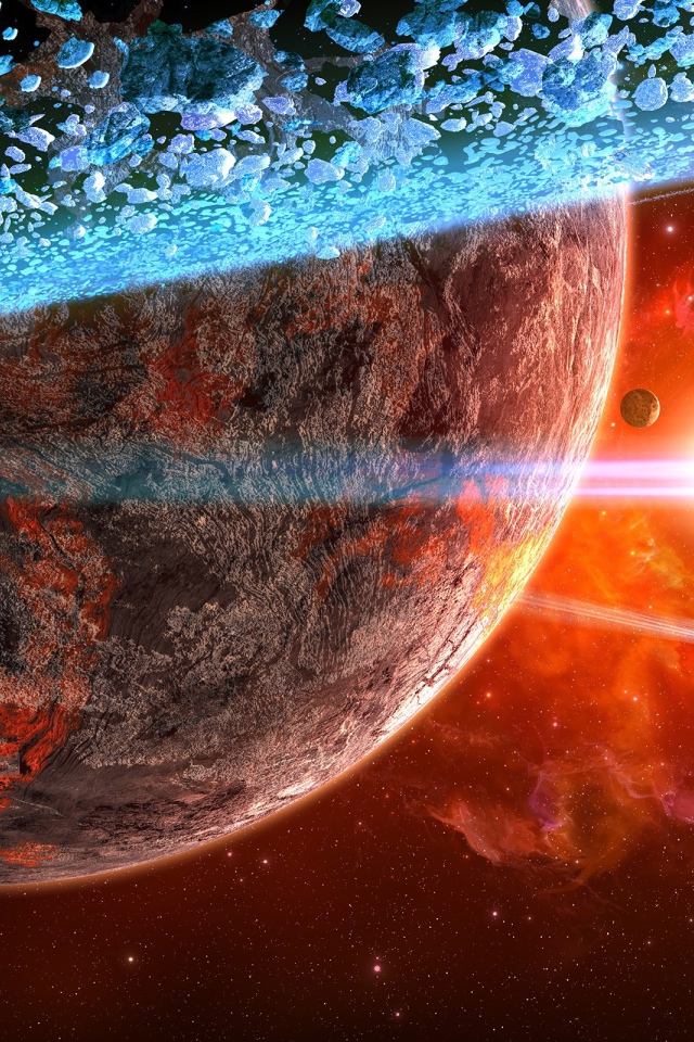 Ледяные глыбы на орбите