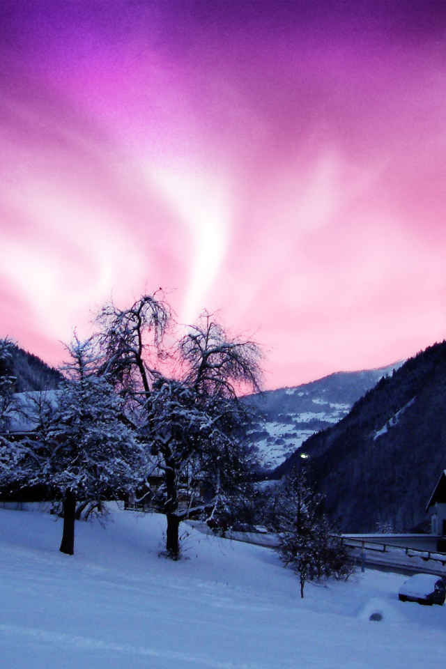 Северное сияние на Аляске