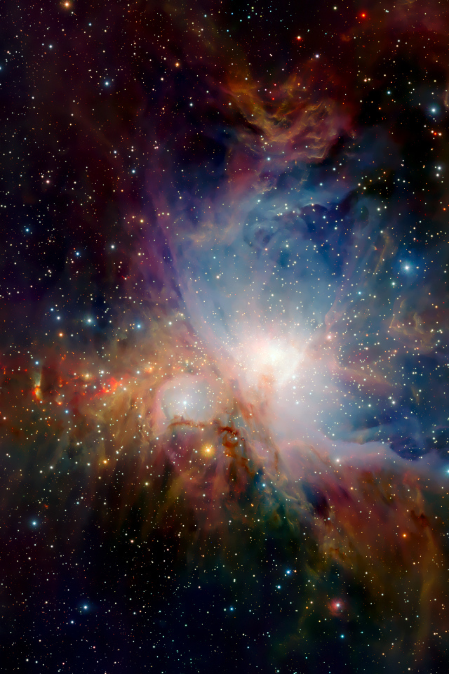 Туманность Ориона в инфракрасном свете