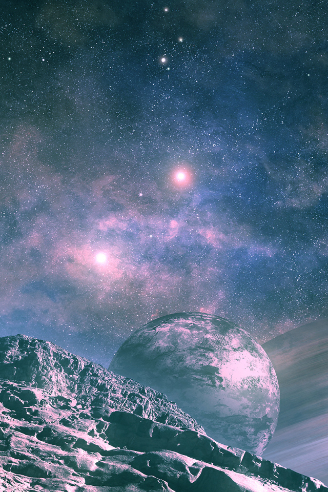 Ландшафт спутника планеты