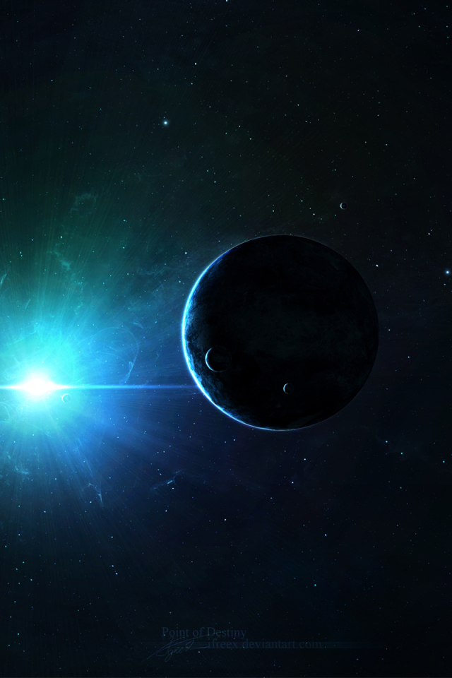 Свет солнца в космосе