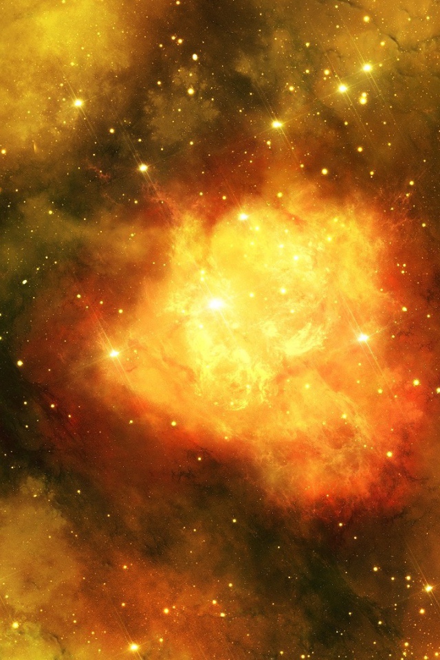 Планета на фоне туманности