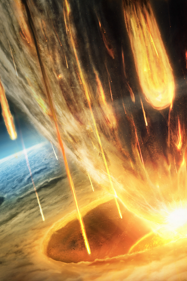 Падение кометы на планету