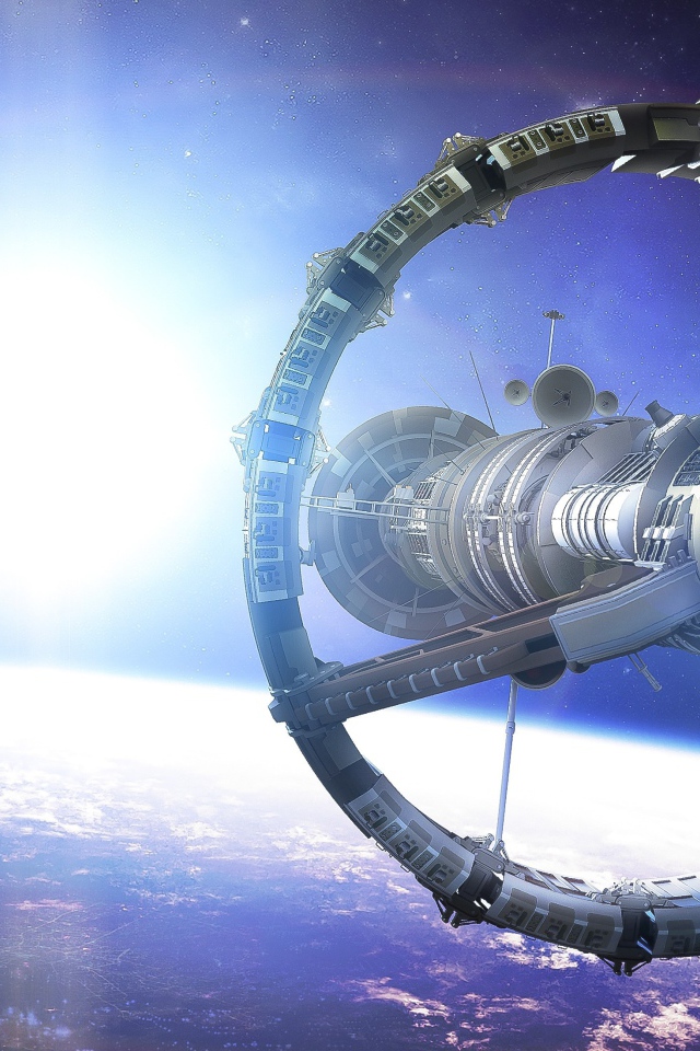 Космический корабль на орбите