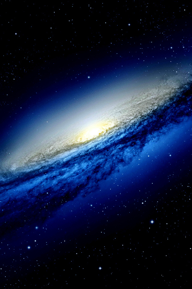 Синее свечение галактики