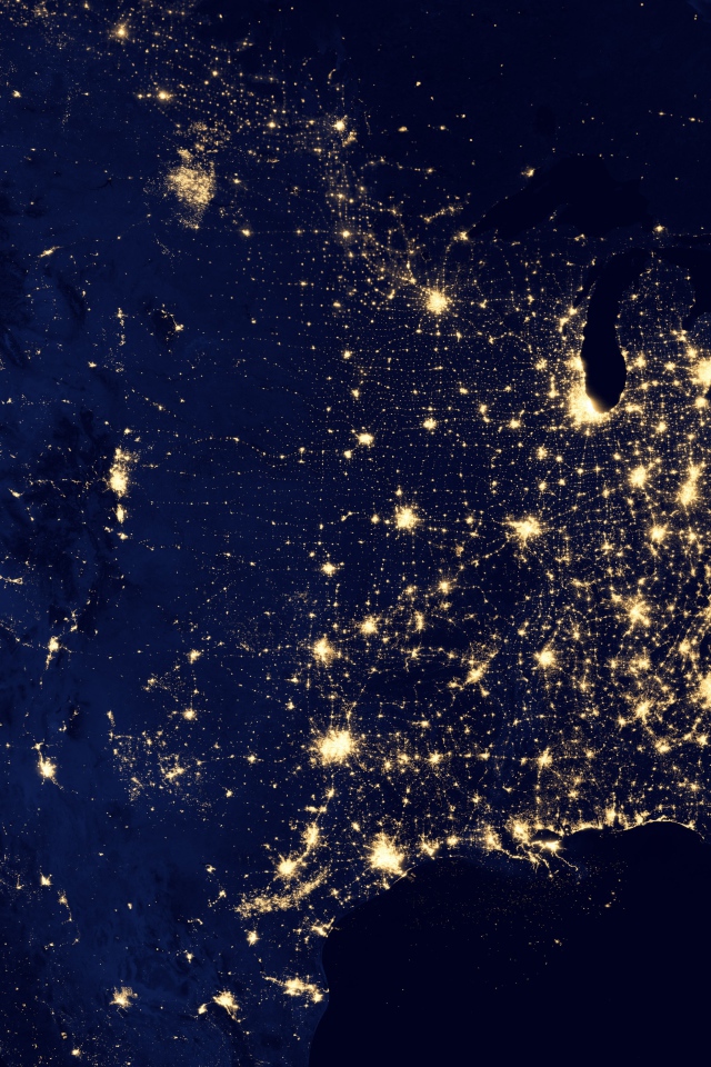 Вид на США из космоса