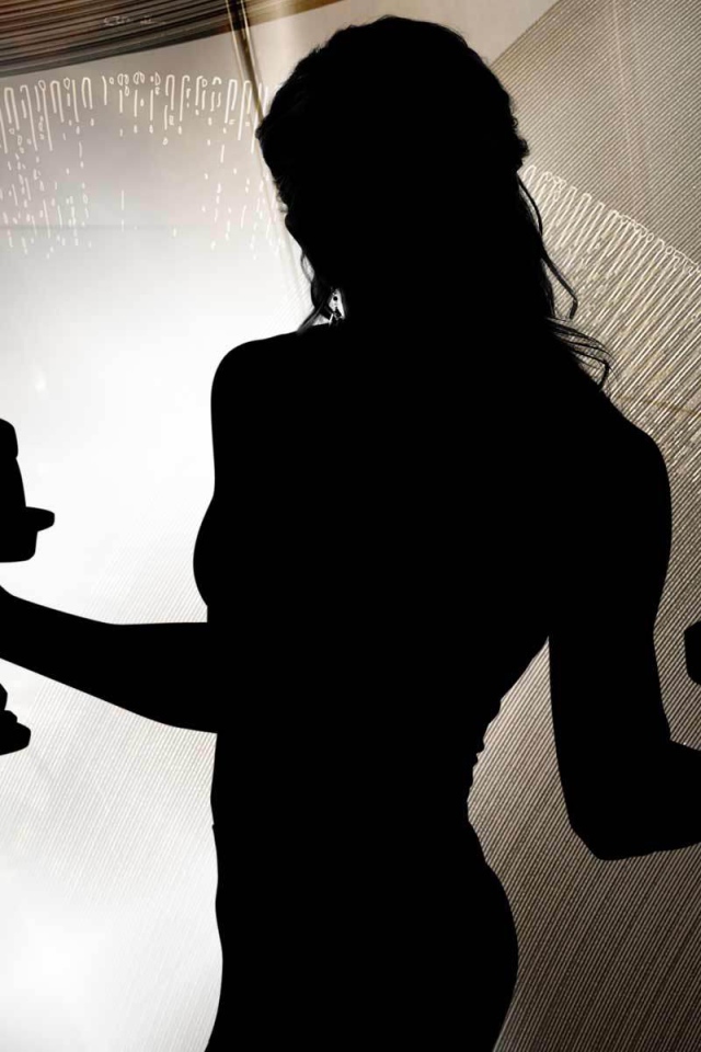 Силуэт девушки занимающейся фитнесом