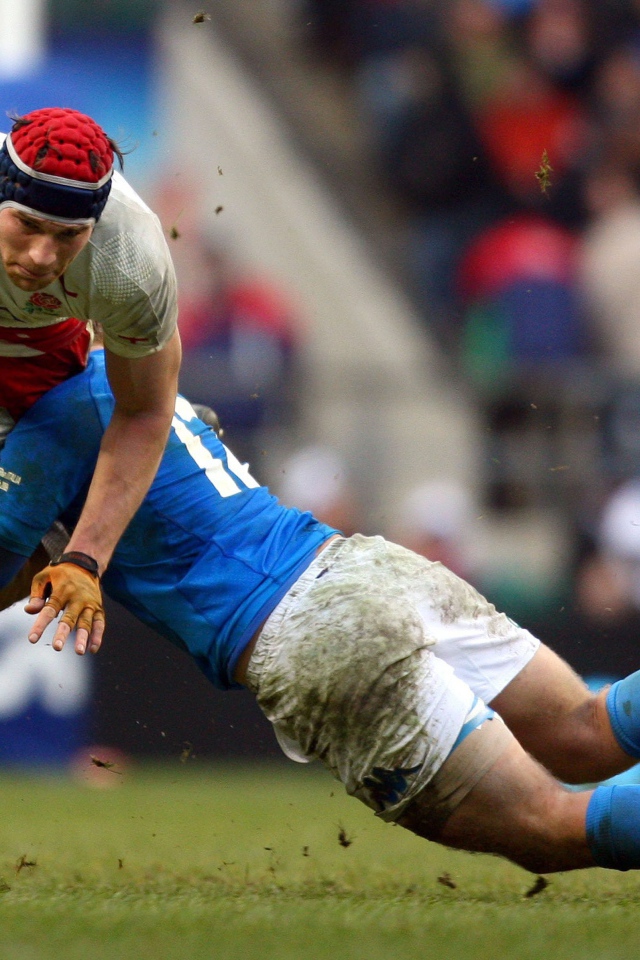 Игра в регби на поле