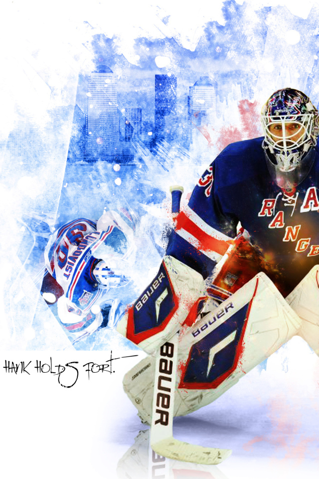 Хенрик Лундквист охраняет свой ворота