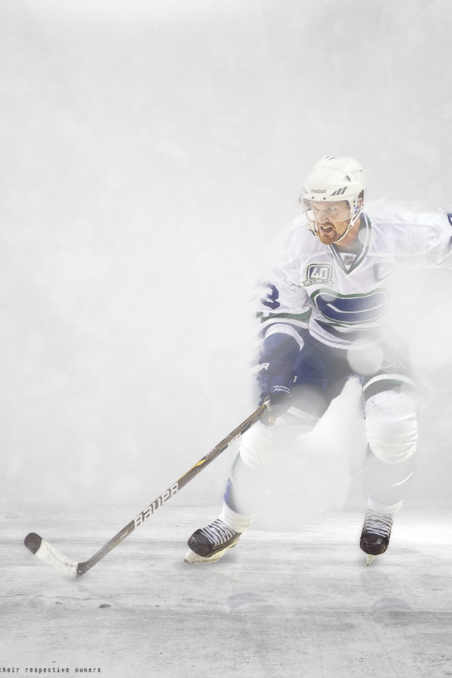 Хоккеист Хенрик Седин на льду