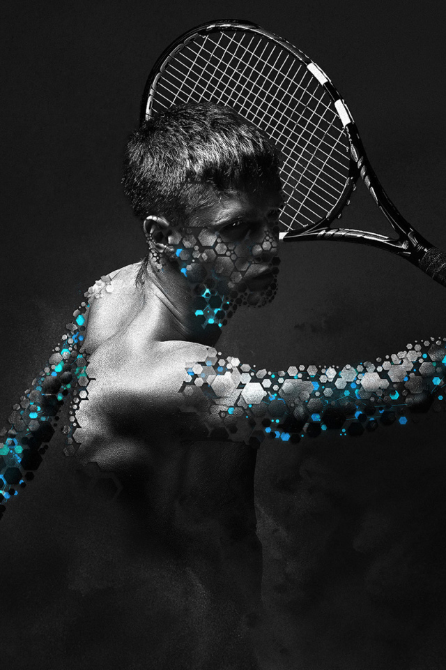 Мужчина с ракеткой