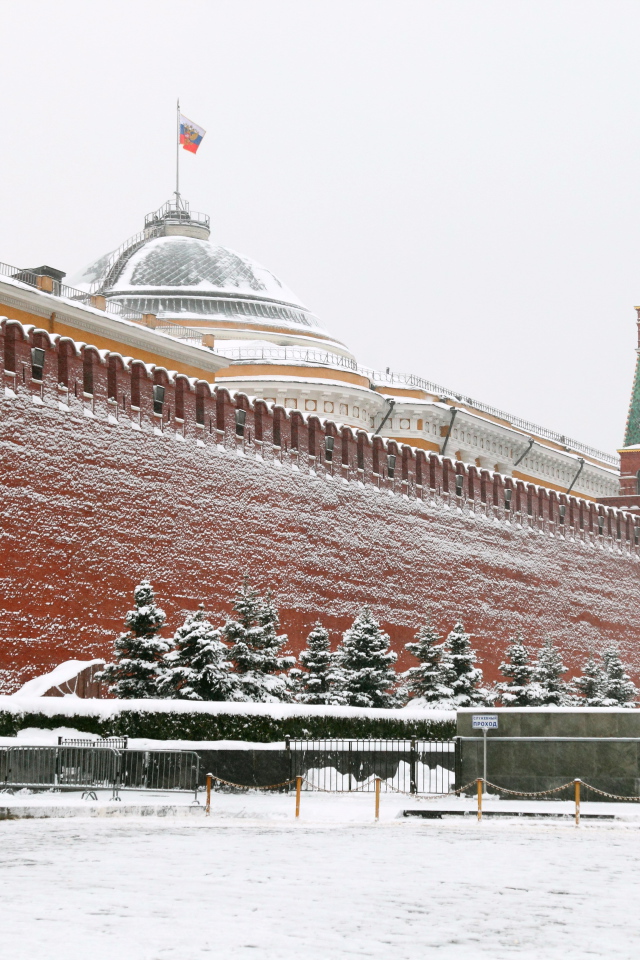 Snow in Moscow Kremlin