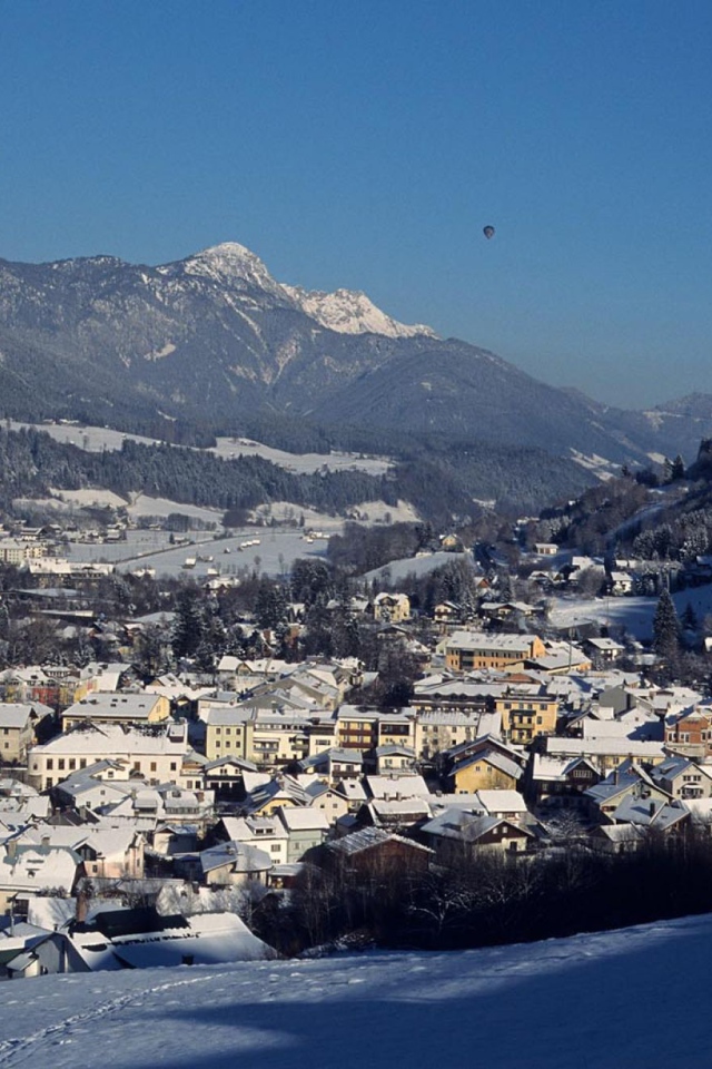 Город на горнолыжном курорте Шладминг, Австрия