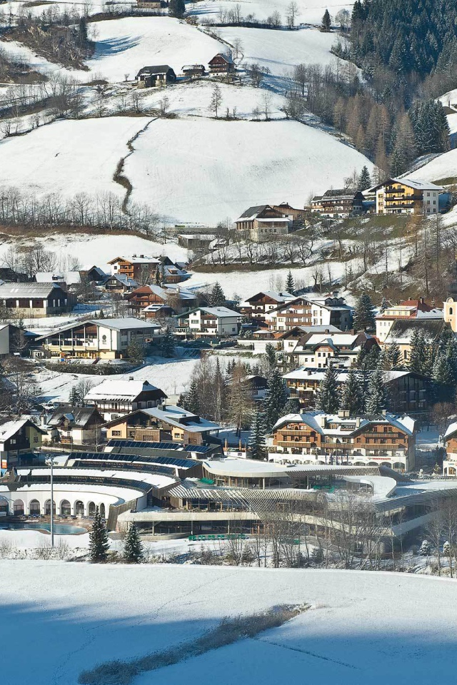 Город на горнолыжном курорте Бад Кляйнкирххайм, Австрия