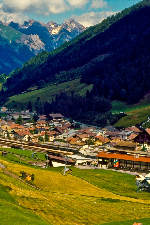 Город на горнолыжном курорте Сант Антон, Австрия