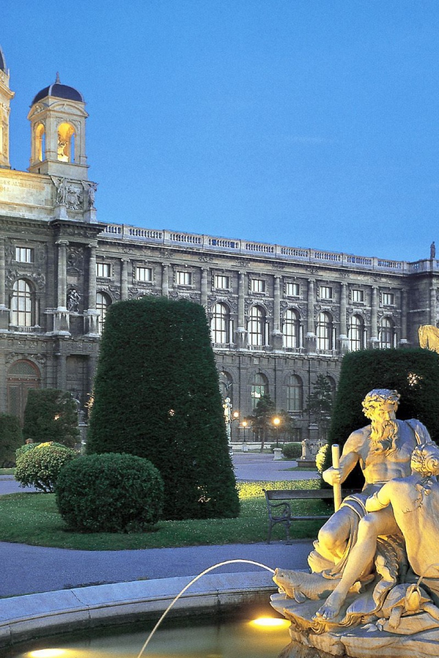 Фонтан в городе Вена, Австрия