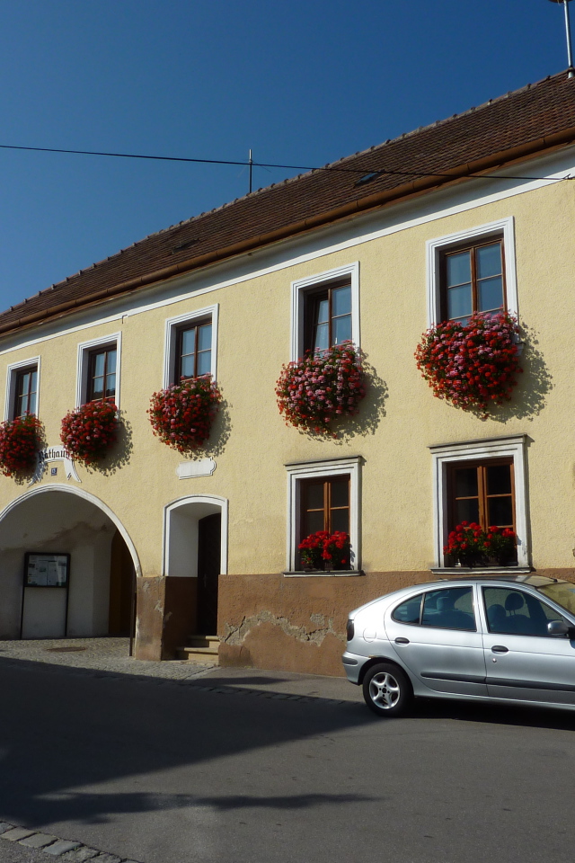 Дом с цветами в городе Лэнгенфельд, Австрия