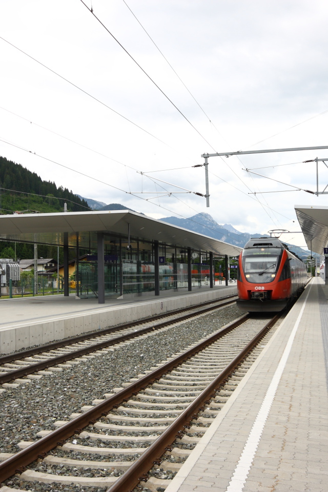 Railway station in the ski resort of Schladming, Austria