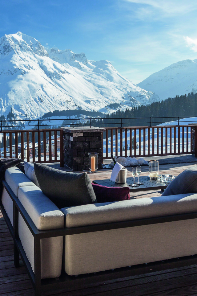 Ресторан на горнолыжном курорте Лех, Австрия