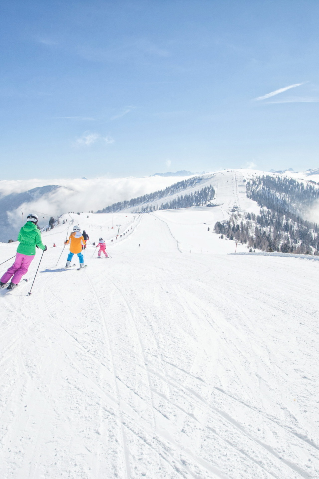 Лыжная трасса на горнолыжном курорте Бад Кляйнкирххайм, Австрия