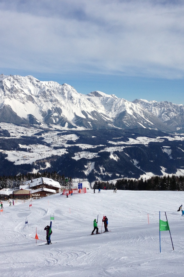 Лыжная трасса на горнолыжном курорте Шладминг, Австрия