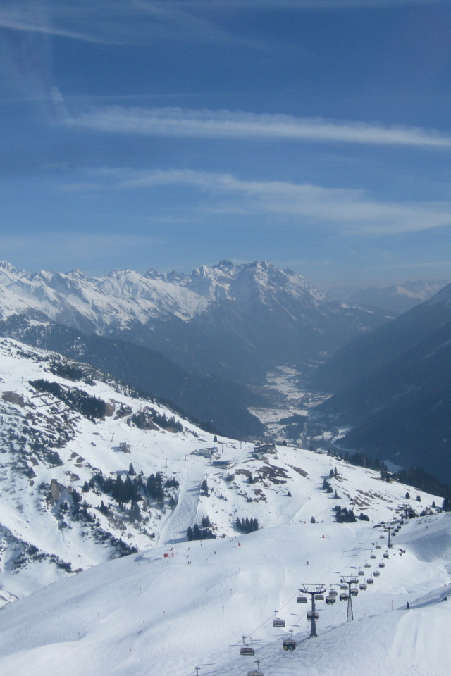 Лыжная трасса на горнолыжном курорте Сант Антон, Австрия