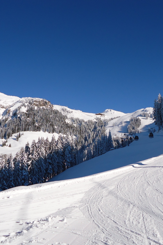 Лыжная трасса на курорте Китцбюэль, Австрия