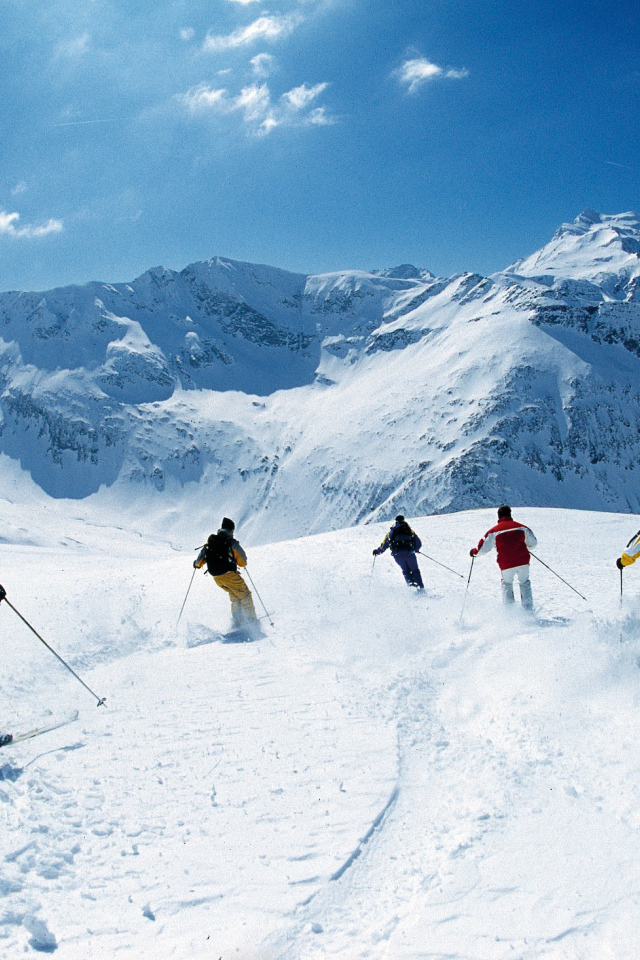 Катание на лыжах на курорте Бад Хофгастайн, Австрия