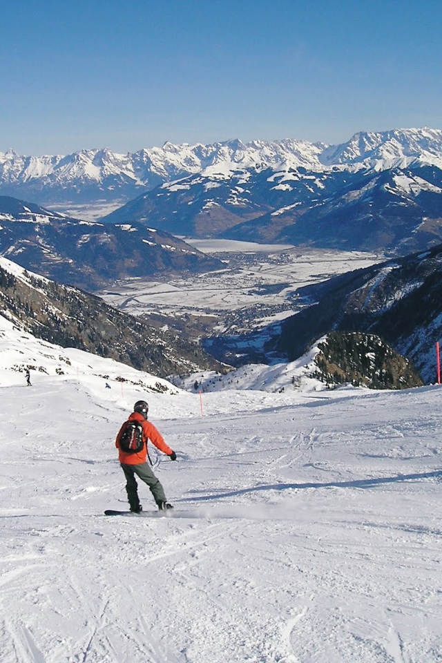 Катание на лыжах на курорте Цель-ам-Зее, Австрия
