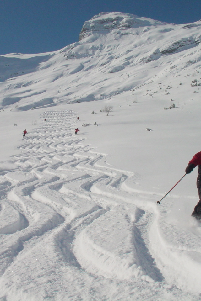 Катание на лыжах на горнолыжном курорте Лех, Австрия