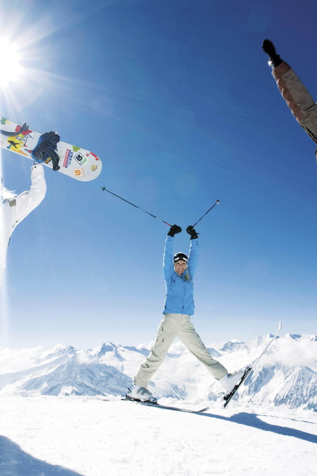 Сноубординг на горнолыжном курорте Майрхофен, Австрия