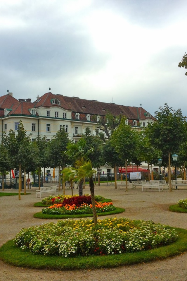 Сквер отдыха на курорте Баден, Австрия