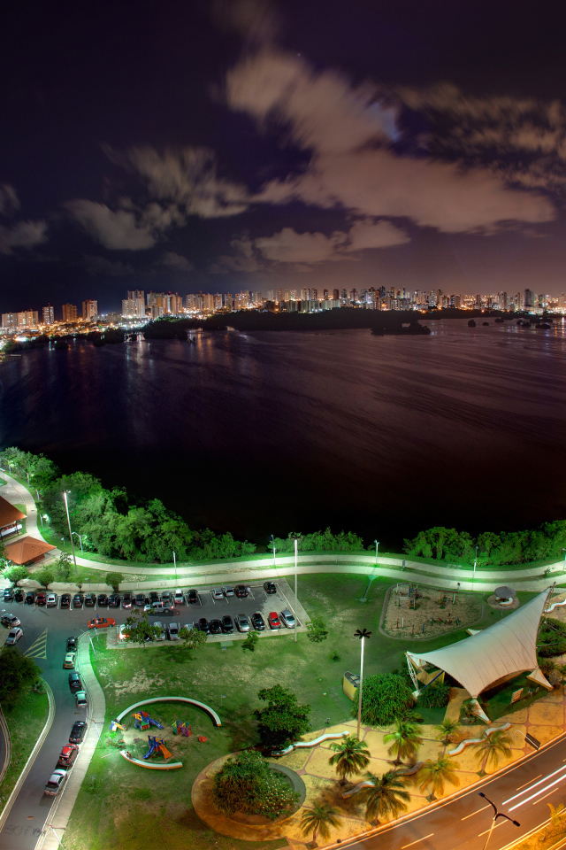 City of San Luis at night, Brazil