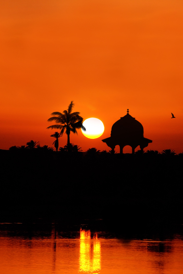 Закат на реке Нил, Египет