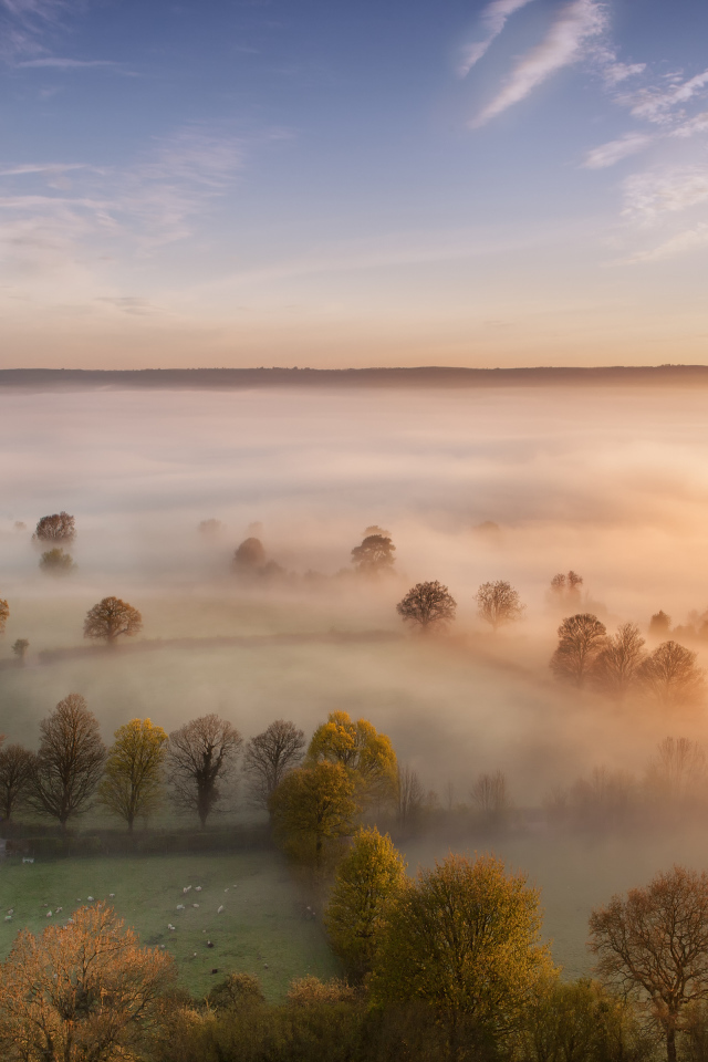 Гластонбери Тор в Сомерсете, Великобритания