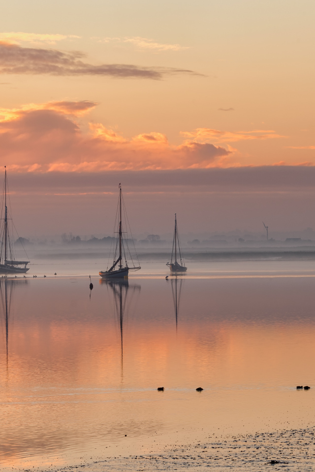 Восход солнца над Молдон, Эссекс, Великобритания