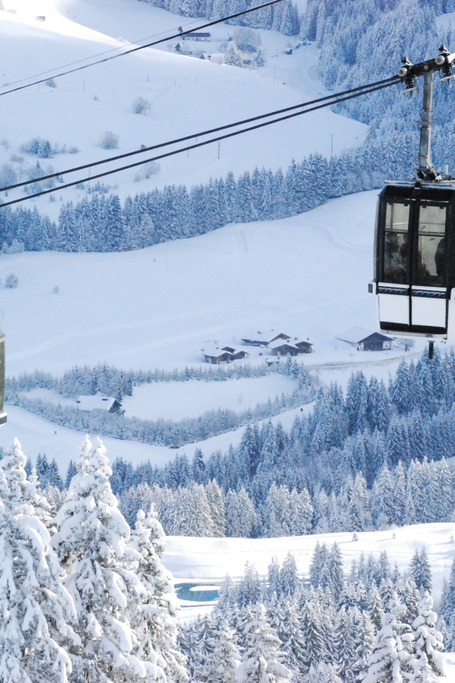 Подъемник на горнолыжном курорте Межев, Франция