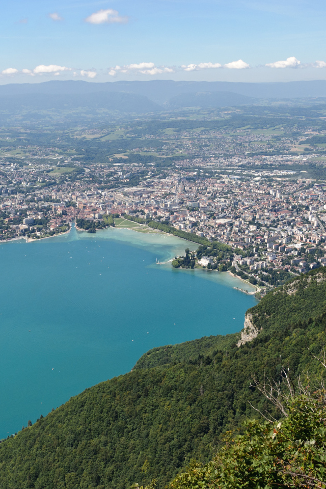 Панорама в городе Аннеси, Франция