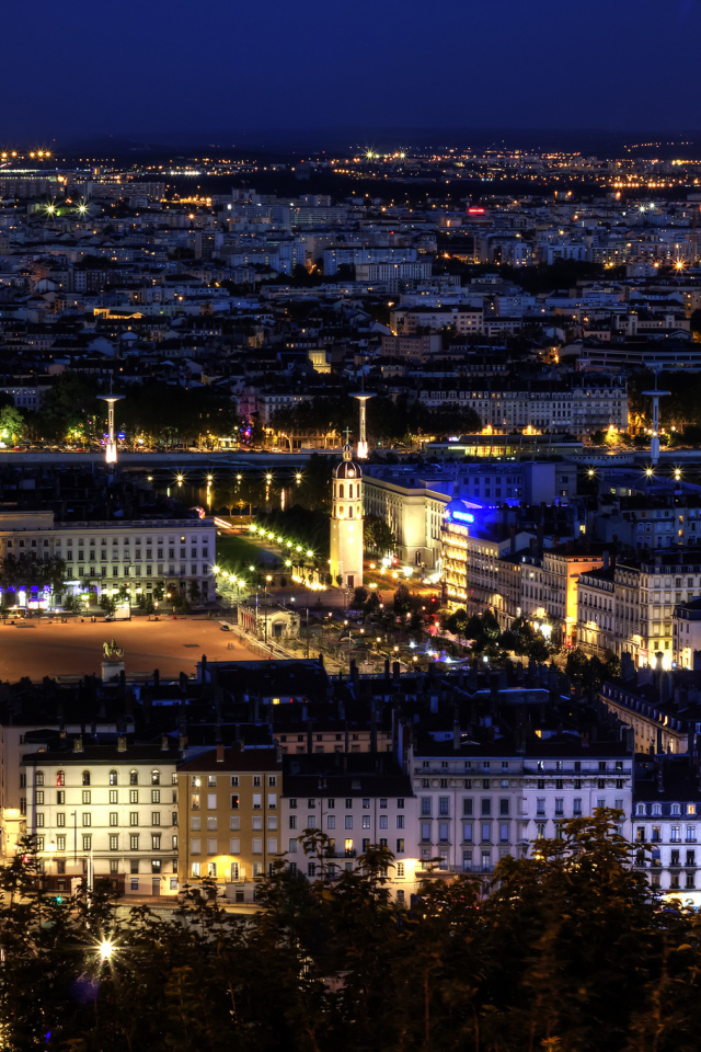 Панорама в городе Лион, Франция