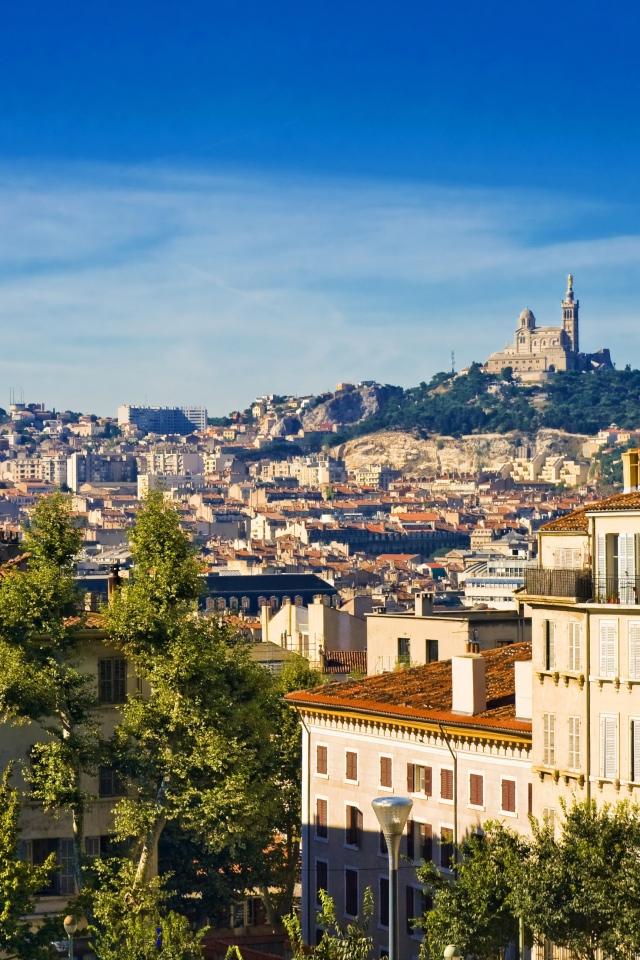 Панорама в городе Марсель, Франция