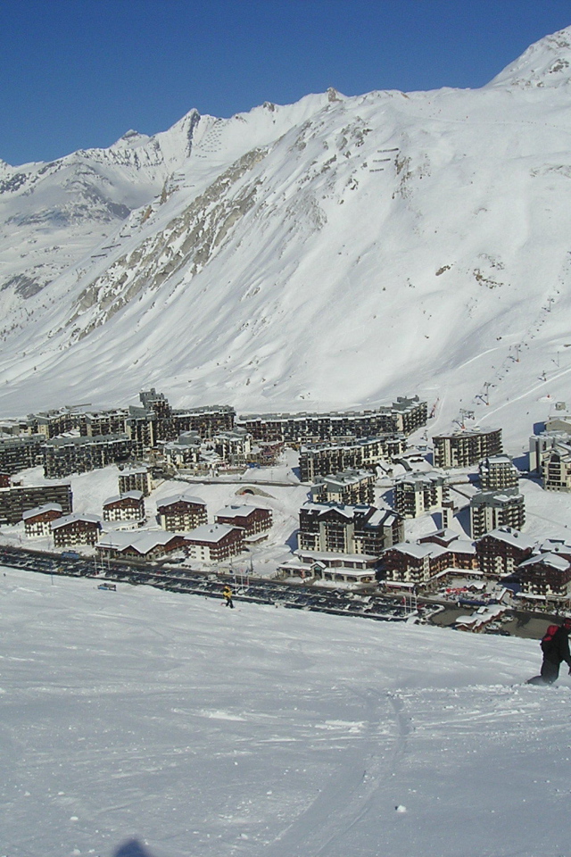 Панорама на горнолыжном курорте Тинь, Франция