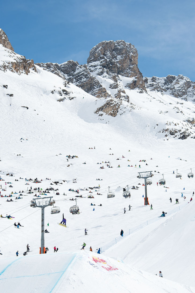 Лыжная трасса на горнолыжном курорте Тинь, Франция