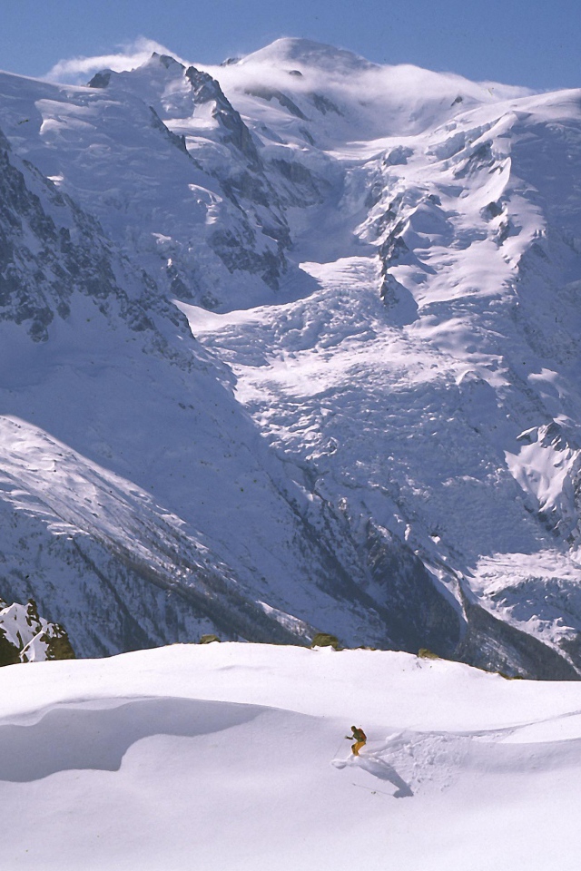 Катание на лыжах на курорте Шамони, Франция