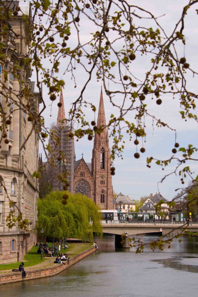 Весна в городе Страсбург, Франция