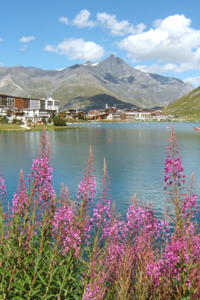 Летний пейзаж на горнолыжном курорте Тинь, Франция